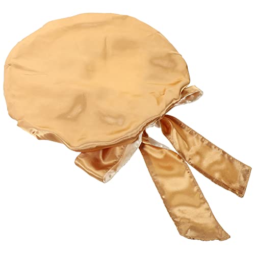 OATIPHO Doppellagige Satin Haarhaube mit Schleife Verstellbare Schlafhaube für Damen Pflege für Locken Make Up und Hautpflege für Nacht Salon und Zuhause von OATIPHO
