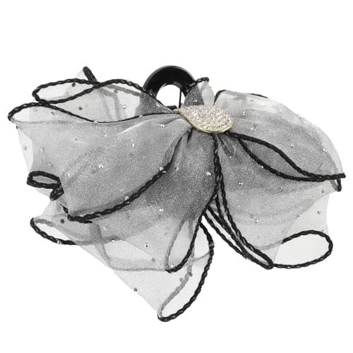 OATIPHO Doppelseitiger Bogenclip Gold Clips Bobby Geformt Mädchen Schmetterling Kiefer Haarklammern Krallenclip-schleife Haarschleifen Haarspange Strass Haarklauenschleife Grau Stoff von OATIPHO