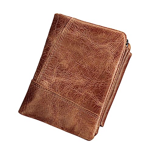 OATIPHO Trifold Portemonnaie Rindsleder -geschützt Braun Für Für Karten Bargeld Und Perfektes Für Besondere Anlässe von OATIPHO