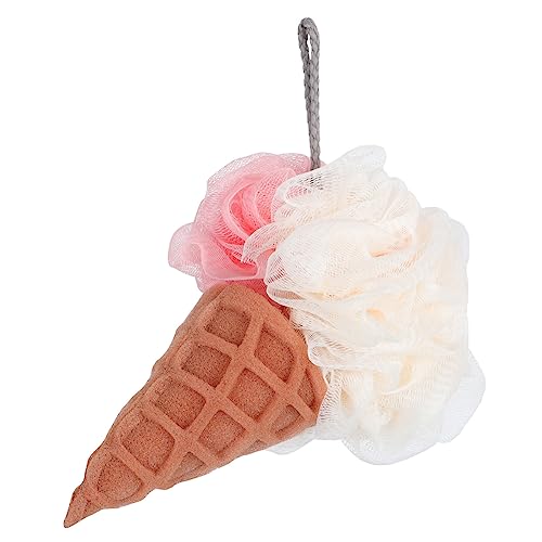 OATIPHO Eiscreme Duschblume Körperreinigungsbürste 1Stück Massageball für Erwachsene und Kinder Sanftes Peeling und Tiefenreinigung für Tägliche Körperpflege von OATIPHO