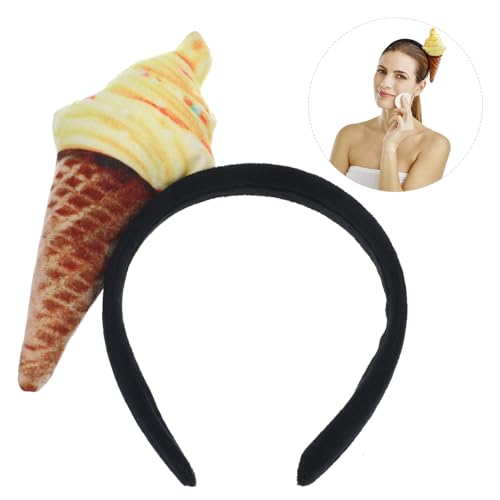 OATIPHO Eiscreme Stirnband Kegel Kopfschmuck Für Erwachsene Eis Tüte Haarband Form Schmuck Accessoire von OATIPHO