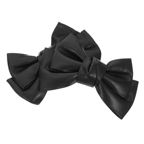 OATIPHO Elegante Abnehmbare Schleifen-schuhclips aus Schwarzem Kunstleder Vielseitige Damenschuh-dekoration für High Heels Hochzeit Party und Arbeit Modische Schuhbeschläge von OATIPHO