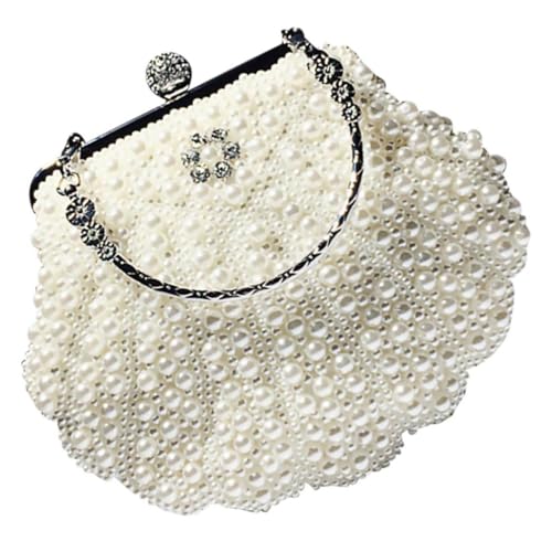 OATIPHO Elegante Damen Perlentasche mit Schulterkette Stilvolle Kleine Umhängetasche Leichte Alltags handtasche Vielseitig Tragbar als Handbag Schulter Crossbody pouch Modisches von OATIPHO