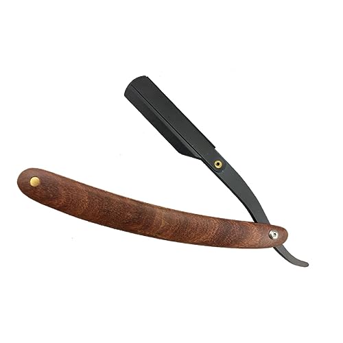 OATIPHO Eleganter Holzgriff Metall Rasierer für Herren Faltbarer Sicherer Rasierer für Professionelle Haarschnitte für Friseursalons und Unterwegs Klingen von OATIPHO