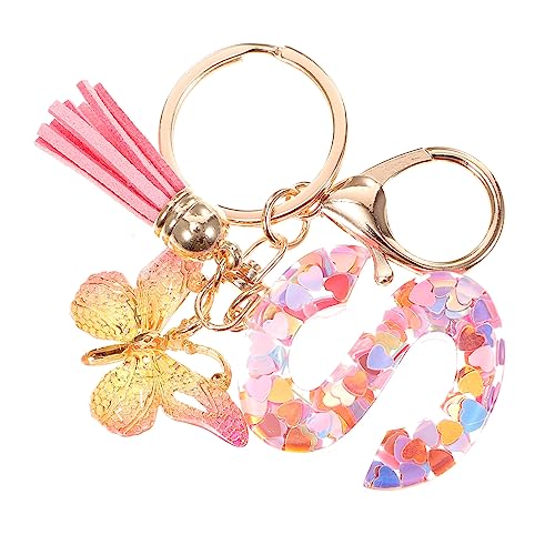 OATIPHO Multifunktionaler Buchstaben Schlüsselanhänger Mit Bunten Pailletten Stilvolles Accessoire Für Taschen Und Schlüsselbund von OATIPHO