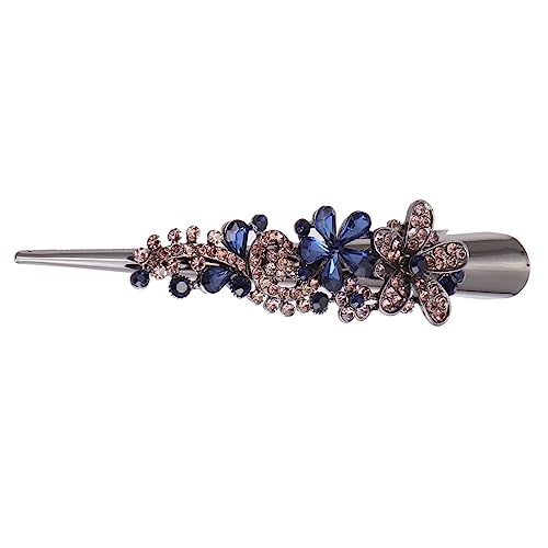 OATIPHO Entenschnabel Clip Mit Strasssteinen Für Damen Haarspange Haarnadel Stilvolles Haar Accessoire (dunkelblau) Für Haarstyling Und Frisieren von OATIPHO