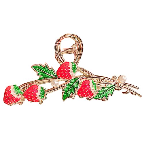 OATIPHO Erdbeer Haarspangen Erdbeer Clip Party Haarklammern Für Frauen Und Mädchen Haar Accessoires Haar Accessoires Für Mädchen Vintage Haarspangen Krallen von OATIPHO
