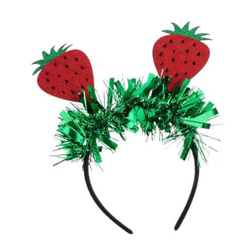 OATIPHO Erdbeer Stirnband Tiki Aloha Erdbeer-haarbänder Erdbeer-kopfschmuck Erdbeer-haarband Hawaii-party-stirnband Erdbeerkostüm Erdbeer-haarreifen Mädchen Schmücken Fräulein Filzstoff von OATIPHO