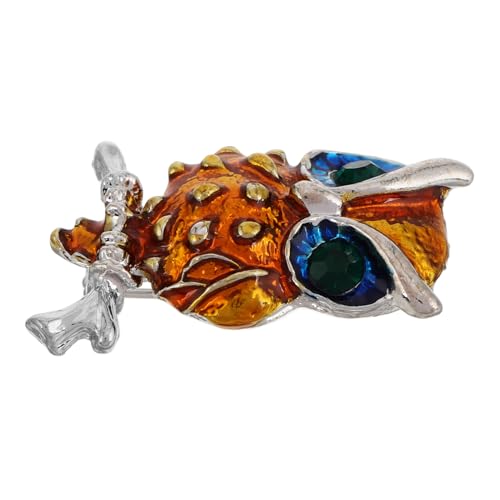 OATIPHO Eulenbrosche Zinklegierung Kreative Ebene Anstecknadel Multifunktionale Brosche für Damen Auffälliges Design für Kleidung Hüte und Taschen von OATIPHO
