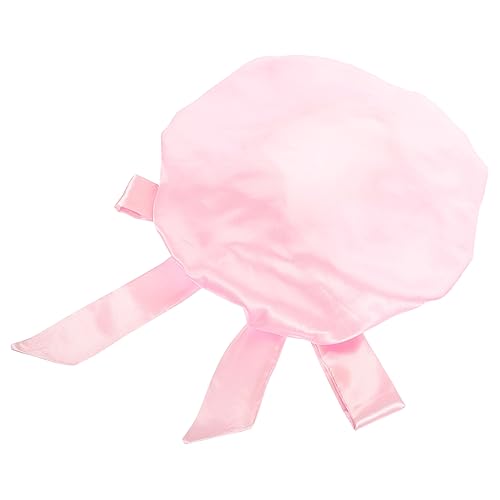 OATIPHO Extra Große Satin Duschhaube für Damen Wasserdichte Elastische Badehaube mit Schleifen Design für Kurzes und Mittellanges Haar Perfekter Schutz Beim Duschen von OATIPHO