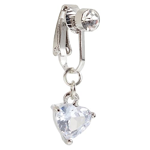 OATIPHO Fake Bauchnabelring Clip On Nicht Durchdringender Schmuck für Damen Bauchnabelpiercing Legierung Trendy Bauchschmuck für Partys und Urlaube von OATIPHO