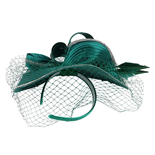 OATIPHO Fascinator Hut Stirnband Für Damen Tea Party Hut Haarteil Haarstyling Mit Netzgarnverzierung Für Hochzeiten Und Andere Anlässe von OATIPHO