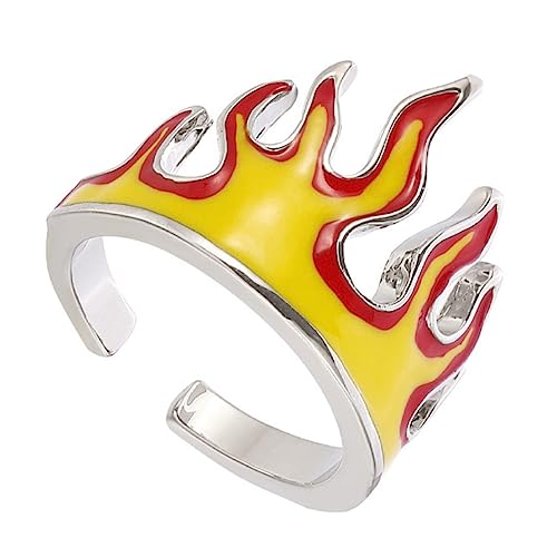 OATIPHO Feuerring aura licht ring Persönlicher Ring verstellbarer Fingerring Herrenring Ringe offenes Fingerringdekor Körperschmuck Punk Zubehör Freundschaft Student Metall (Eisen) von OATIPHO