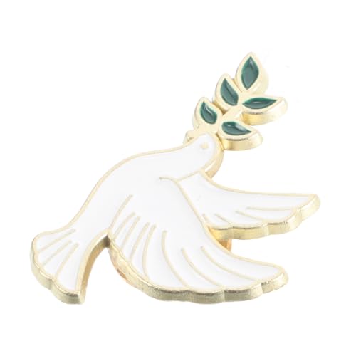 OATIPHO Friedensstaube Anstecknadel Brosche Langlebigem Metall Vielseitig für Kleidung Taschen und Hüte Elegantes Accessoire mit Olivenzweig Design für Frauen von OATIPHO