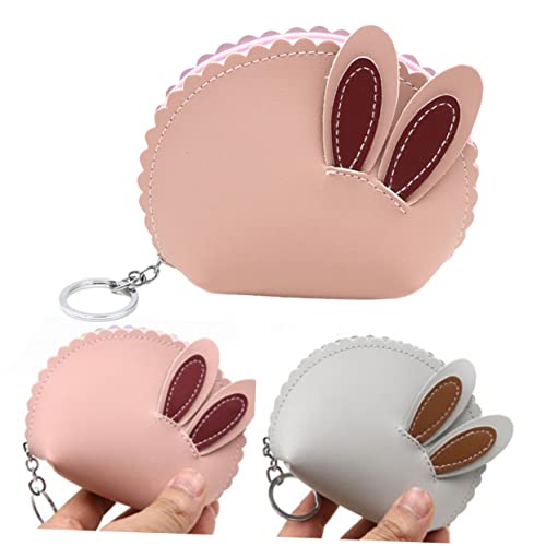 OATIPHO Niedliche Form Brieftasche Schlüsselanhänger Pu Leder Geldbörse Für Frauen Mini Tasche Für Mädchen Reißverschluss-Design Für von OATIPHO