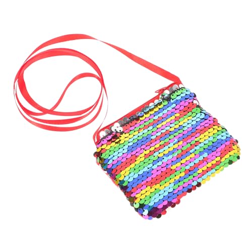 OATIPHO Kleine Pailletten-geldbörse Mit Schultergurt Umhängetasche Als Brieftasche Für Damen Partytaschen Für Junge Mädchen Münztasche Zum Umhängen von OATIPHO