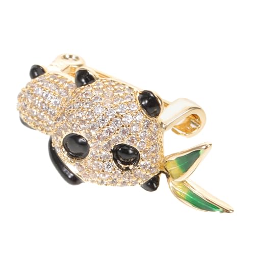 OATIPHO Glitzernde Panda Brosche mit Strassstein Tier Anstecknadel für Damen Vielseitiger Schmuck für Jacken Pullover Rucksäcke Sicherer Halt und Modisches Accessoire von OATIPHO