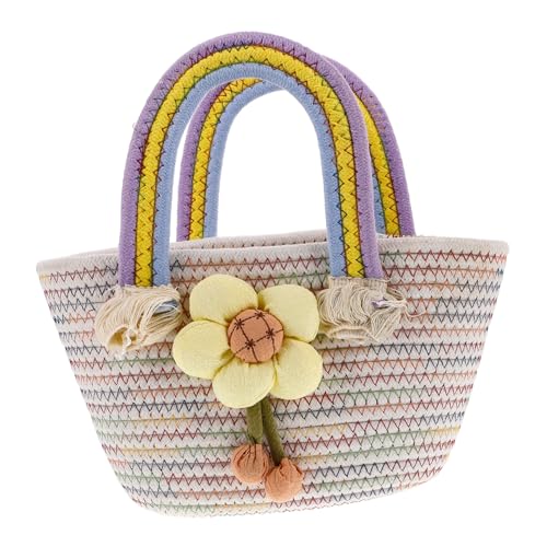 OATIPHO Große Damen Umhängetasche Bunte Regenbogen optik Langlebige Gewebte Schultertasche Vielseitig Tragbar für Alltag und Freizeit von OATIPHO