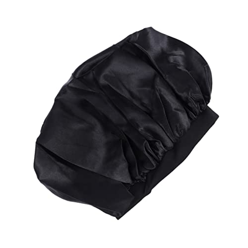 OATIPHO Große Elastische Schlafhaube für Damen Weitkantige Duschhaube Schwarz für Duschen und Baden aus Leichtem Dacron von OATIPHO