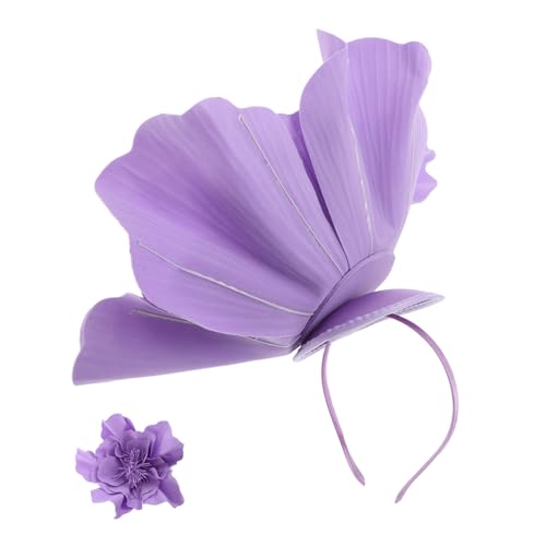 OATIPHO Großer Blumen Fascinator Haarreif Damen Elegant Leichtes Material Handgefertigt Für Teeparty Hochzeit Ball Mode Haarschmuck von OATIPHO