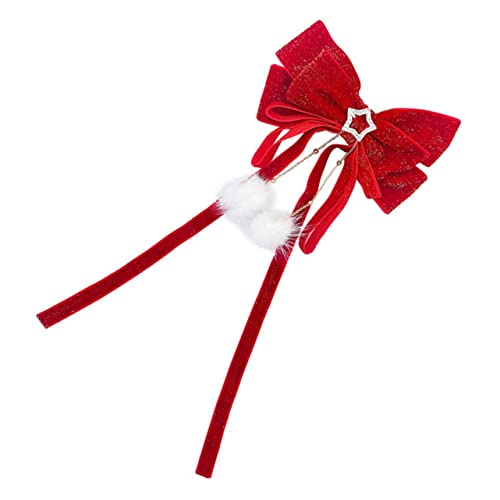 OATIPHO Großer Haarschleifen Clip mit Dekobällen für Damen und Mädchen Niedlicher Haaraccessoire für Geburtstage Weihnachten oder Neujahr für Täglichen Stil und Auftritte von OATIPHO