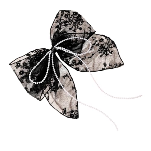 OATIPHO Großer Spitzen-haarclip Mit Bogenknoten Und Perlenquasten Für Damen Und Mädchen Eleganter Haarschmuck Für Jeden Anlass von OATIPHO