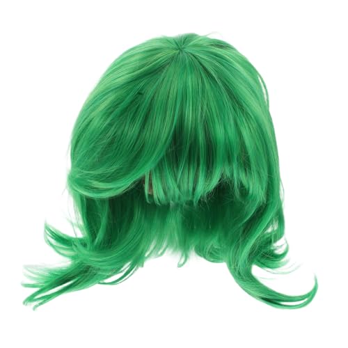 OATIPHO Grüne Perücke Damen Kurze Modische Synthetische Perücke Für Cosplay Geburtstagsfeiern Halloween von OATIPHO