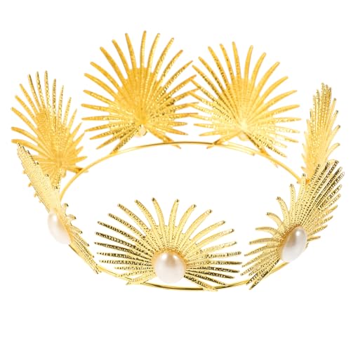 OATIPHO Haar Schmuck mit Perlen Dekorative Krone für Geburtstagskuchen und Partys Haarschmuckstück für und Mädchen Gold von OATIPHO