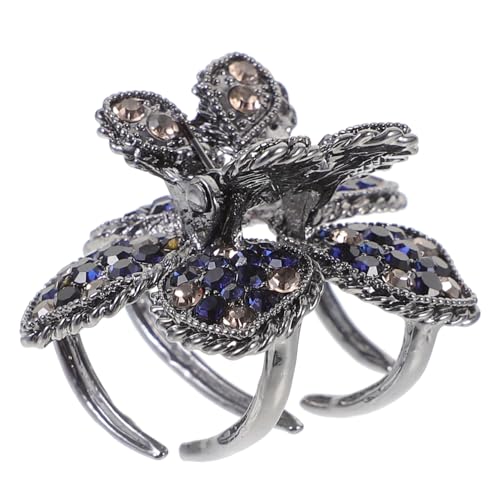 OATIPHO Haarspange Strass Blume Hoher Pferdeschwanzhalter Für Damen Haarklammer Für Dünnes Haar Tragbare Haaraccessoires Stilvolle Frisur Für Reisen Und Alltag von OATIPHO