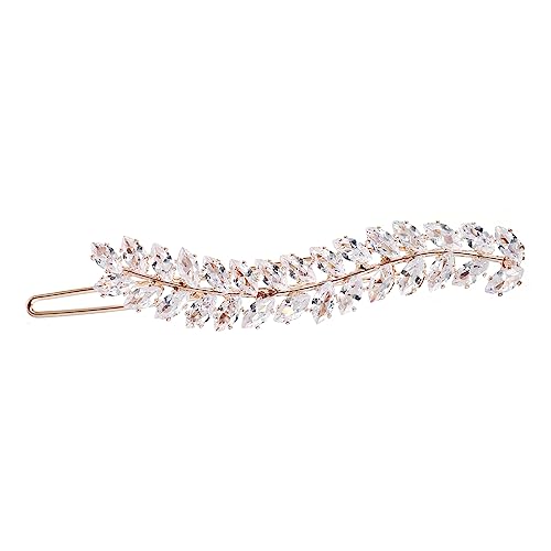 OATIPHO Haarklammer mit Design und Funkelnden Zirkonia Leichter Haarclip für Damen Stilvolles Party Haarschmuck Accessoire Geeignet für Feines Haar und Seitenpony von OATIPHO