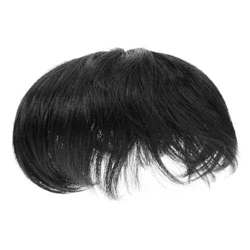 OATIPHO Haarpflaster Für Männer Flecken Gefälscht Unsichtbare Haarspitzen Kerl Haarperücke Topper Mann Herr Grau Kahl Kunsthaar-toupet Haarperücke Für Männer Hochtemperaturdraht Black von OATIPHO
