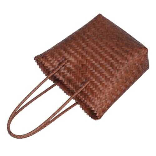 OATIPHO Handgewebte Strohtasche Damen Schultertasche Imitation Rattan Boho Tote mit Langem Tragegurt Vielseitig für Strand Einkäufe Reisen und Freizeitoutfits von OATIPHO
