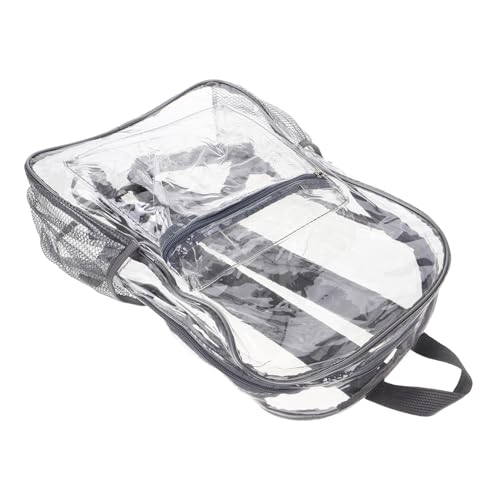 OATIPHO Heavy Duty Transparent Rucksack Für Schule Und Wasserdichtes PVC Große Kapazität Unisex See-Through Backpack Für Damen Und von OATIPHO
