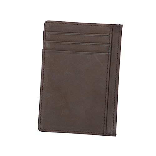 OATIPHO Men Vintage Leder Geldbörse Mit Kreditkartenfächern Und Münzfach Unisex Portemonnaie Kaffee Für Herren Und Damen Für Reisen Und Alltag von OATIPHO