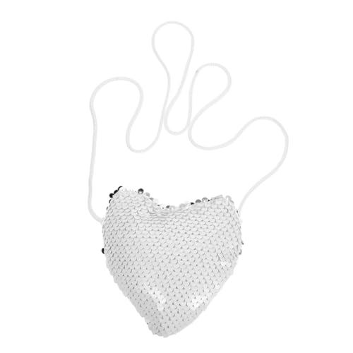 OATIPHO Mini Herzförmige Pailletten Handtasche Für Mädchen Süßer Clutch Geldbeutel Für Hochzeiten Partys Und Freizeitaktivitäten Für Mobile Geräte Schlüssel Und Kleingeld von OATIPHO