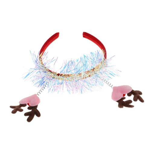 OATIPHO Glitzernde Weihnachts-haarreifen Mit Herz Und Rentiergeweih Festliche Kopfbedeckung Für Partys Und Kostüme Für Weihnachten Und Silvester von OATIPHO