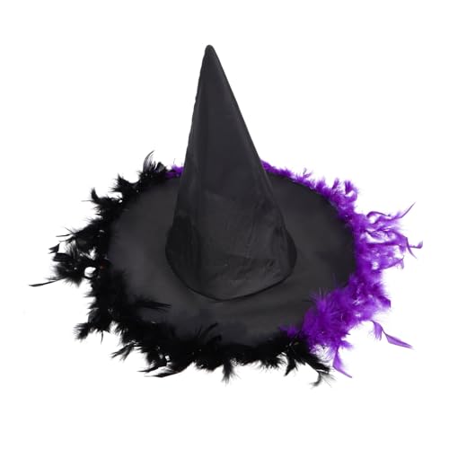 OATIPHO Hexenhut Zauberer Partydekoration Erwachsener Zaubererhut Erwachsene Halloween Kostüm Damen Hexenhut Erwachsene Hexenhut Halloween Fledermaushut von OATIPHO