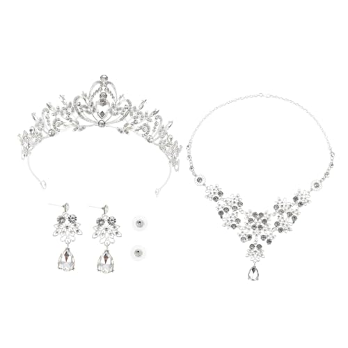 OATIPHO Hochzeit Krone Schmuckset für und Ohrringe Set mit Strass für Besondere Anlässe Partys und Tanzveranstaltungen Teiliges Set für Bräute und Damen von OATIPHO