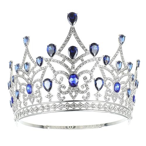 OATIPHO Hochzeit Krone für Damen Verstellbare Barock Tiara mit Zirkonia Haarschmuck für Bräute für Hochzeiten Partys Bälle Charmante Kopfbedeckung mit Glänzendem Design von OATIPHO