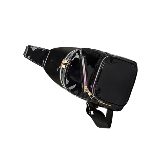 OATIPHO Holographische Gürteltasche Für Damen Und Herren Verstellbare Hüfttasche Für Outdoor-aktivitäten Laufen Reisen Und Strand Mit Modischem Design in Schwarz von OATIPHO