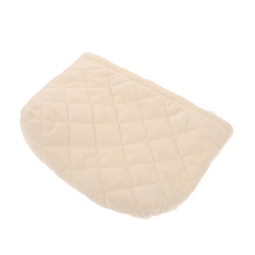 OATIPHO Floral Kosmetiktasche Cord Mit Reißverschluss Große Gesteppten Make-up-Tasche Für Und Alltag Für Damen Und Mädchen Beige von OATIPHO