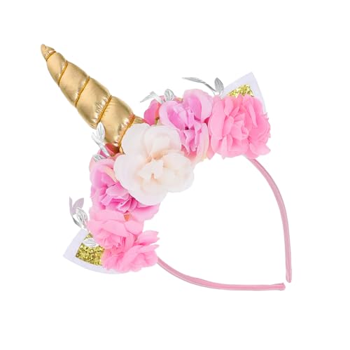 OATIPHO Karneval Haarreif Einhorn Stirnband Verstellbar Hautfreundlich für Geburtstagsfeier Fasching Cosplay von OATIPHO