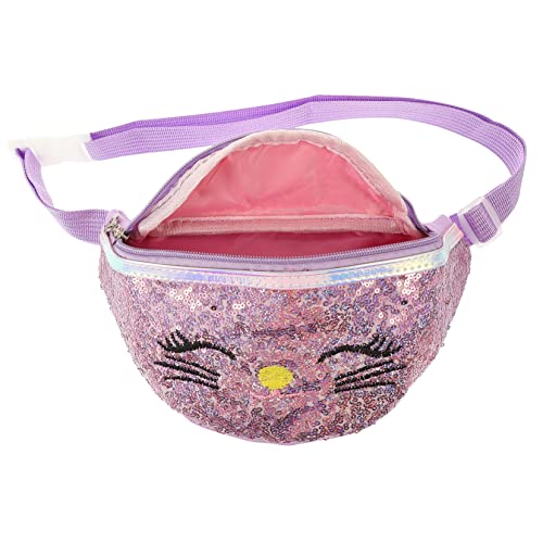 OATIPHO Katze Umhängetasche geldbörse aufbewahrungssack Party mitgebsel Handtasche kinderreisetasche Rosa Taschen Schulter Die klein Mädchen Tasche Kindertasche Pu Violett von OATIPHO