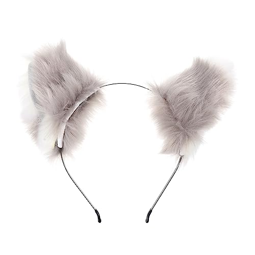 OATIPHO Plüsch Katzenohren Stirnband Für Cosplay Künstliche Fuchsohren Haarband Niedliches Kostümzubehör Für Partys Und Festivals Einheitsgröße von OATIPHO