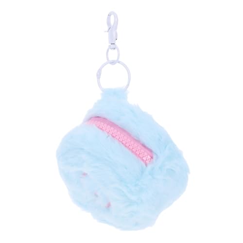 OATIPHO Kawaii Plüsch Münztasche Rund Geldbörse mit Plüschmaterial und Anhänger Niedliche Kleine Cartoon Brieftasche für Ohrhörer Datenkabel Leichtes Kompaktes Studententaschen Accessoire von OATIPHO