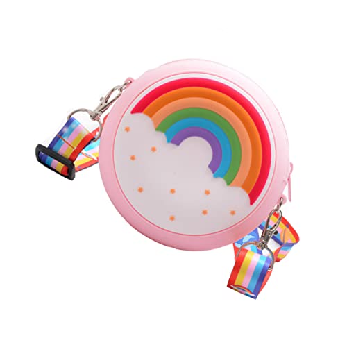 OATIPHO Kreative Mädchen Umhängetasche Niedlicher Mini Geldbeutel Für Junge Mädchen Crossbody Tasche Regenbogenrosa Für Partys Und Alltag Schultertasche Mit Verstellbarem Tragegurt von OATIPHO