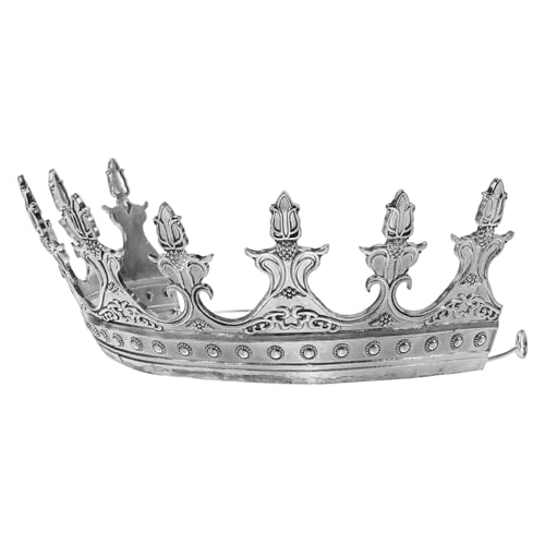 OATIPHO Königskrone Kopfbedeckung Vintage Tiara Für Party Kostüm Halloween Mittelalterlich Barock Königinnen Prinzen Prinzessinnen Stirnband Diadem Elegant Regal von OATIPHO