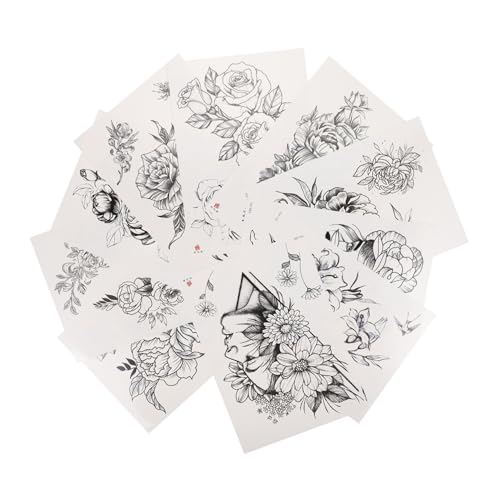 OATIPHO Körperaufkleber Für Erwachsene Temporäre Tattoos Mit Blumenmotiven Einfache Anwendung Wasserfeste Aufkleber Sicher Und Umweltfreundlich von OATIPHO