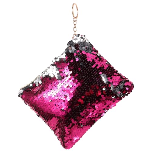 OATIPHO Kosmetiktasche Mit Pailletten Damen Handtasche Aus Strapazierfähigem Material Reißverschluss Münztasche Für Party Shopping Und Alltaggebrauch von OATIPHO