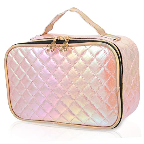 OATIPHO Kosmetiktasche Große Multifunktionale Make Up Tasche Organizer für Reisen Quaderförmige Aufbewahrungstasche für Hautpflegeprodukte Leicht zu Reinigen von OATIPHO